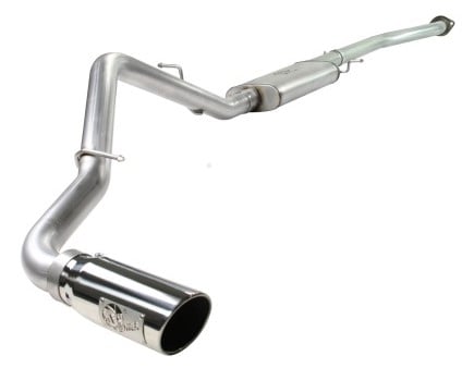 afe machforce xp exhaust ss-409 cat-back w/ 304ss polished tip 04-07 gm trucks 1500 v6/v8 49-44013-p