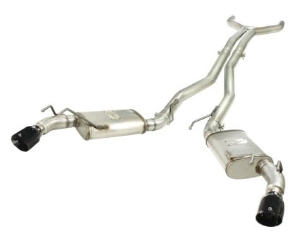 afe machforce xp exhaust 3in stainless stee cb/10-13 chevy camaro v8-6.2l (td) (gloss blk tip) 49-44039-b