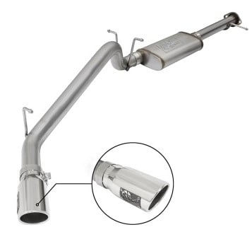 afe mach force-xp exhaust 3in cb ss 15-17 gm colorado/canyon 2.5l/3.6l side exit w/ polished tip 49-44058-p