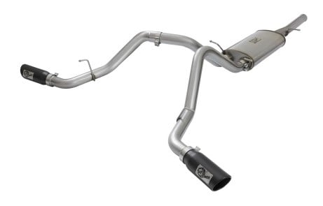 afe mach force-xp 3in cb ss dual exhaust w/black tips 09-16 gm silverado/sierra 4.3l/4.8l/5.3l 49-44071-b