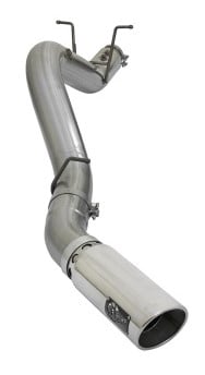 afe large bore hd 5in 409-ss dpf-back exhaust w/polished tip 2017 gm duramax v8-6.6l (td) l5p 49-44085-p