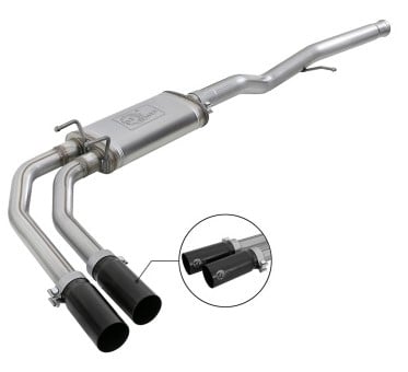 afe rebel series 3in to 2.5in 409 ss cat-back exhaust w/ black tips 09-18 gm silverado/sierra 5.4l 49-44098-b