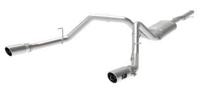 afe apollo gt series 3 in 409 ss cat-back exhaust system w/ polish tip gm sierra 1500 09-18 49-44111-p