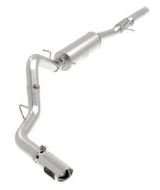 afe apollo gt series 4in 409ss cat back exh system polished tip 14-18gm silverado 1500 v8-6.2l 49-44116-p