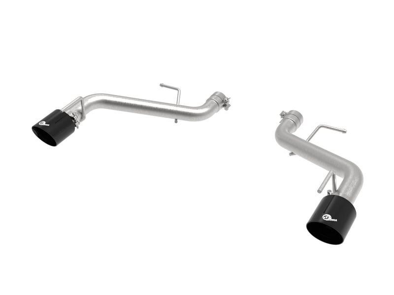 afe power mach force-xp 2.5in axle-back exhaust system 16-22 chevrolet camaro ss v8 6.2l - black 49-44118-b