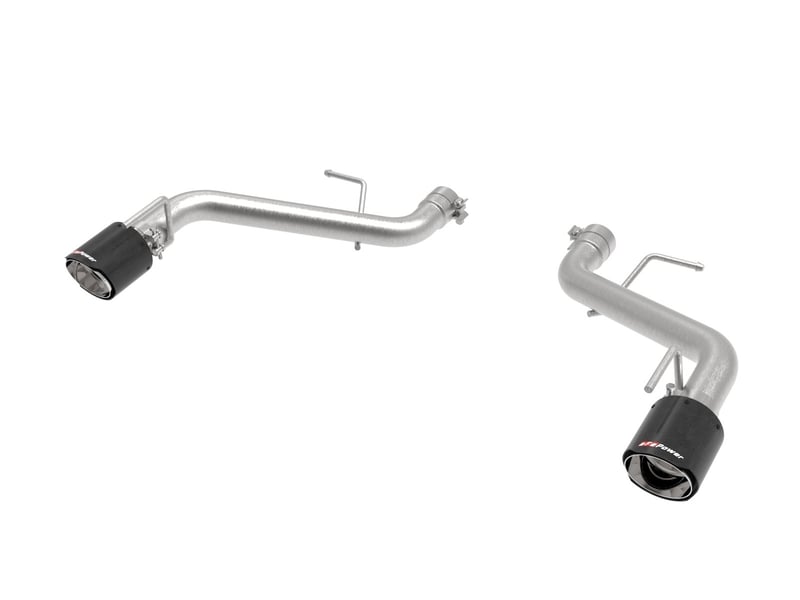 afe power mach force-xp 2.5in axle-back exhaust system 16-22 chevy camaro ss v8 6.2l - carbon fiber 49-44118-c