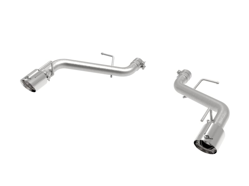 afe power mach force-xp 2.5in axle-back exhaust system 16-22 chevrolet camaro ss v8 6.2l - polished 49-44118-p