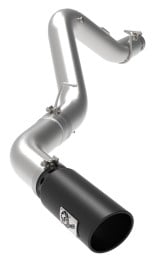 afe large bore-hd 5 in 409 ss dpf-back exhaust system w/black tip 20-21 gm truck v8-6.6l 49-44125-b