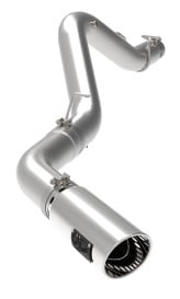 afe large bore-hd 5 in 409 ss dpf-back exhaust system w/polished tip 20-21 gm truck v8-6.6l 49-44125-p