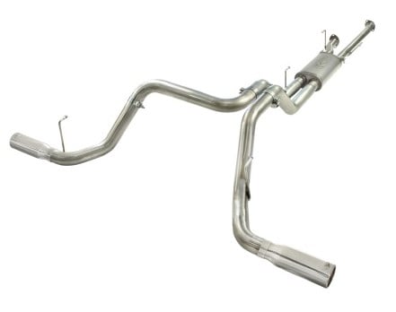 afe machforce xp 2-1/2in to 3in 409 ss cat-back exhaust w/ polished tips 10-17 toyota tundra v8 5.7l 49-46014-p