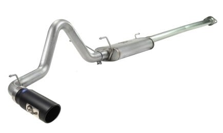 afe mach force xp 2.5in cat-back stainless steel exhaust system w/black tip toyota tacoma 13-14 4.0l 49-46021-b