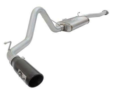 afe mach force xp 2.5in cat-back stainless steel exhaust system w/black tip toyota tacoma 13-14 2.7l 49-46024-b