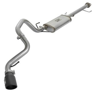 afe mach force xp 2.5in ss cat-back single side exit exhaust w/black tips 07-14 toyota fj cruiser 49-46027-b