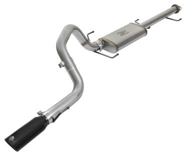 afe mach force xp 3in ss cat-back single rear exit exhaust w/black tips 07-14 toyota fj cruiser 49-46028-b