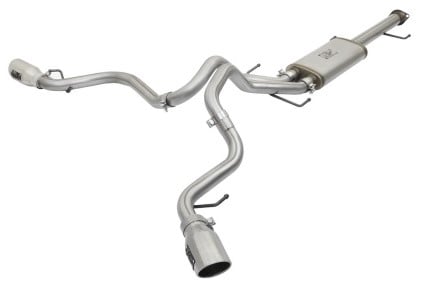 afe mach force-xp 3in - 2.5in ss cat-back dual exhaust w/polished tips 07-14 toyota fj cruiser 4.0l 49-46029-p