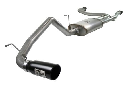 afe machforce xp exhaust cat-back 2.5/3in ss-409 w/ black tip 04-12 nissan titan v8 5.6l 49-46102-b
