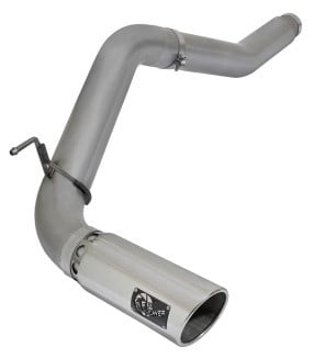 afe large bore hd exhausts 5in dpf-back ss-409 2016 nissan titan xd v8-5.0l cc/sb (td) 49-46112-p