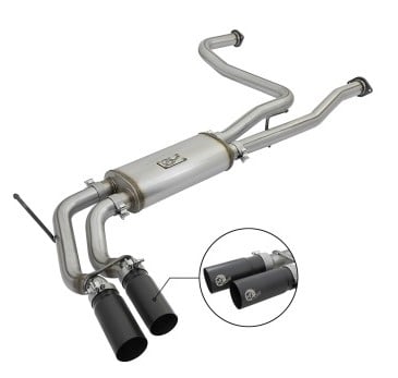 afe rebel series 3in 409 ss cat-back exhaust w/ black tips 04-15 nissan titan v8 5.6l 49-46124-b
