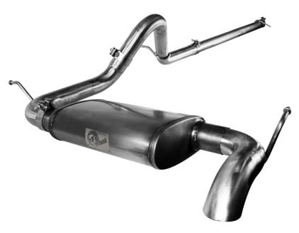 afe machforce xp exhausts cat-back ss-409 exh cb jeep wrangler jk 3.8l 07-11 (4 dr) ht 49-46207