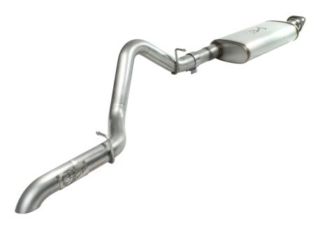 afe machforce xp exhaust cat-back ss-409 04-06 jeep wrangler tj unl l6 4.0l 2.5in off-road no tip 49-46229