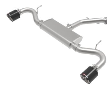 afe takeda 2.5in 409 ss axle-back exhaust system carbon fiber 18-20 hyundai elantra gt l4-1.6l(t) 49-47016-c