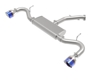 afe takeda 2.5in 409 ss axle-back exhaust system blue flame 18-20 hyundai elantra gt l4-1.6l(t) 49-47016-l