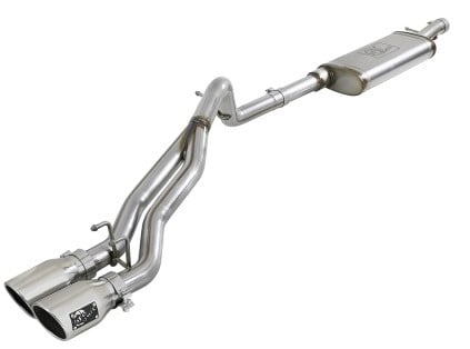 afe rebel series 2.5in ss cat-back exhaust w/ polished tip 07-18 jeep wrangler (jk) v6 3.6/3.8l 4dr 49-48054-p