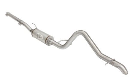 afe machforce xp 2-1/2in ss-409 cat-back exhausts w/ 18in muffler 07-17 jeep wrangler v6-3.6l 49-48057