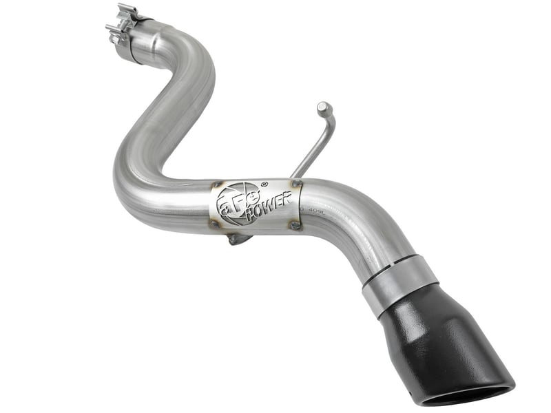 afe mach force-xp axle-back exhaust system w/black tip 18-22 jeep wrangler l4-2.0t / v6-3.6l 49-48070-1b