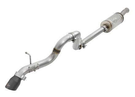 afe mach force-xp axle-back hi-tuck exhaust system w/black tip 18-19 jeep wrangler (jl) v6 3.6l 49-48075-b