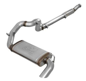 afe machforce xp 18-20 jeep wrangler (jl) l4-2.0l (t) 3in 409 ss cat-back hi-tuck exhaust 49-48079