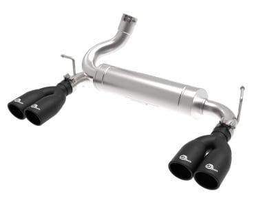 afe rebel series 2.5in 409 ss axle-back exhaust system black 07-18 jeep wrangler (jk) v6-3.6l/3.8l 49-48086-b