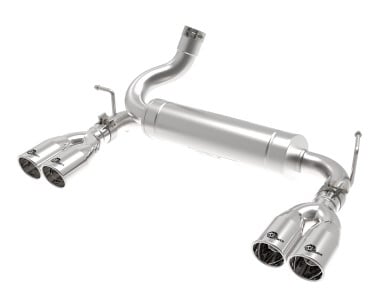 afe rebel series 2.5in 409 ss axle-back exhaust polished 07-18 jeep wrangler (jk) v6-3.6l/3.8l 49-48086-p