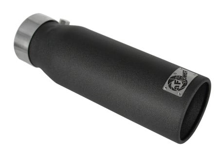 afe machforce xp exhausts tips ss-304 exh tip 3in x 4out x 12l bolt-on (blk) 49-92043-b