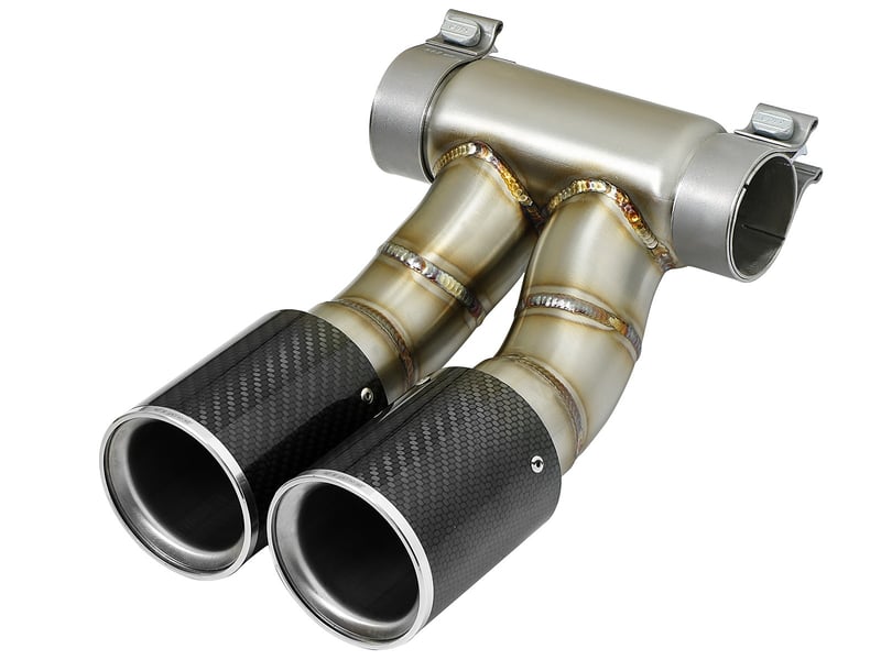 afe power 13-16 porsche cayman s / boxster s carbon fiber exhaust tip upgrade 49c36413-c