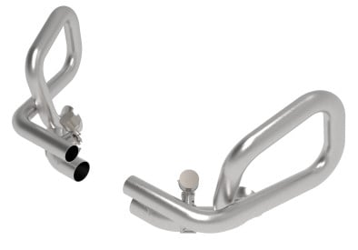 afe 14-19 porsche 911 h6-3.8/4.0l gt3 mach force-xp 304 stainless steel primary muffler delete pipe 49c36441