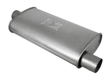 afe scorpion replacement alum steel muffler double layer 2-1/2in in/out center/offset 18inl x9inw 49m00002