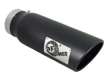 afe diesel exhaust tip bolt on black 4in inlex x 5in outlet x 15in 49t40501-b15