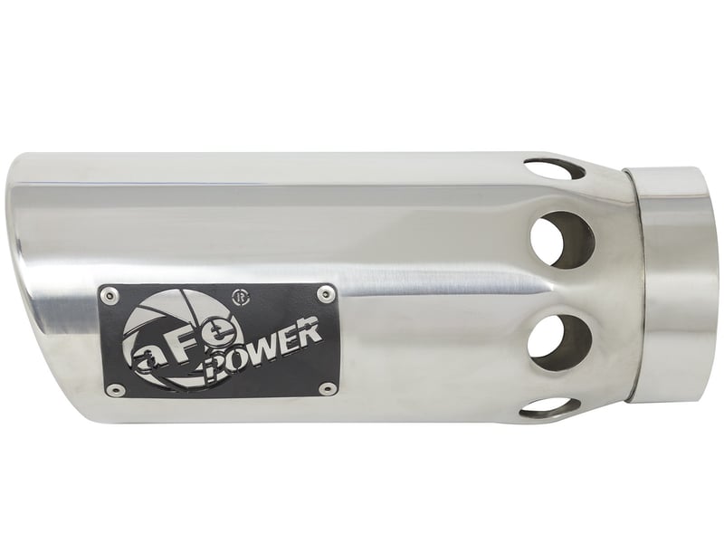 afe power intercooled tip stainless steel - polished 4in in x 5in out x 12in l clamp on 49t40502-p121