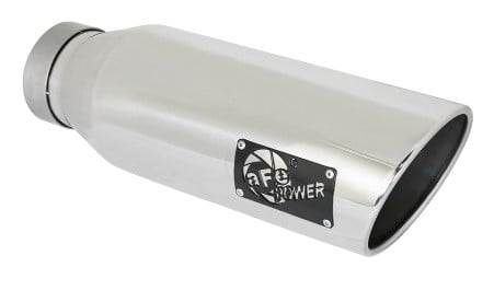 afe mach force-xp 409 ss exhaust tip 4in in x 6in out x 18in l bolt-on right 49t40601-p18