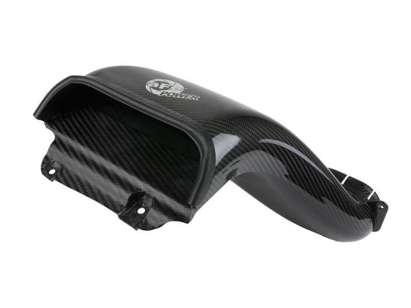 afe quantum cold air intake system scoop 15-20 ford f150 ecoboost v6-3.5l/2.7l - carbon fiber 53-10008sc