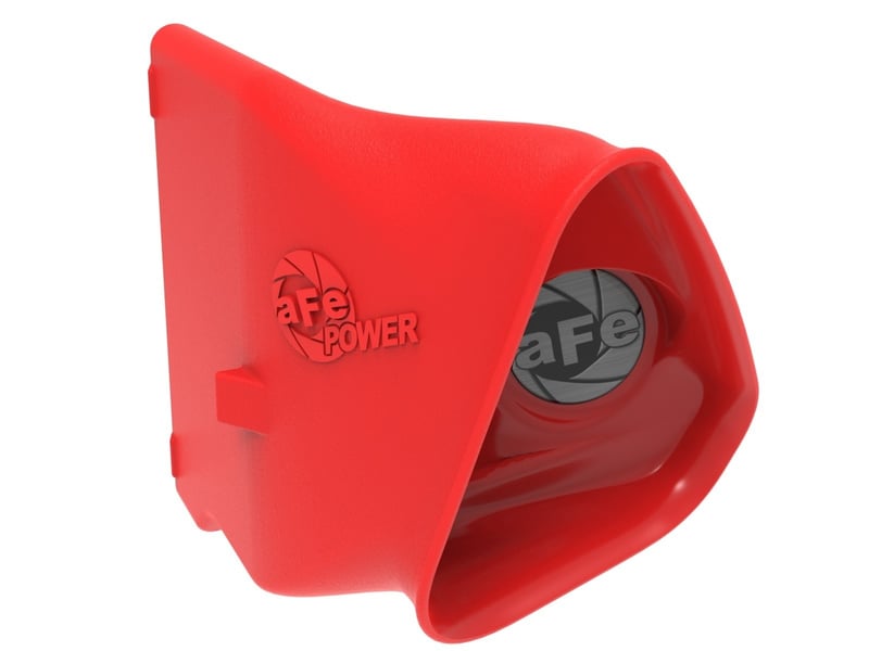 afe power 15-20 ford mustang 2.3l l4/3.7l v6/5.0l v8 dynamic air scoop - red 54-13015sr