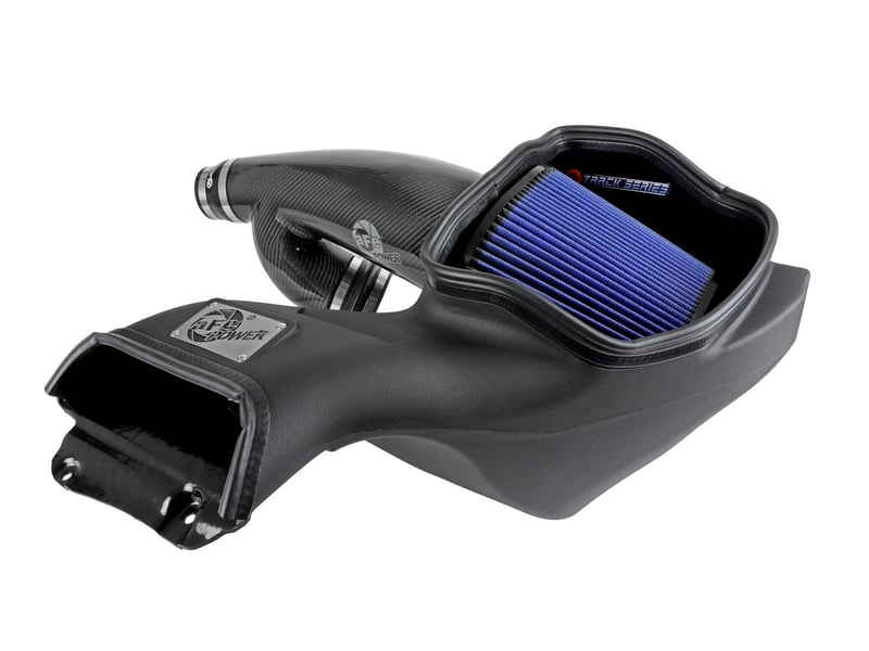 afe 17-20 ford f-150/raptor track series carbon fiber cold air intake system with pro 5r filters 57-10010r