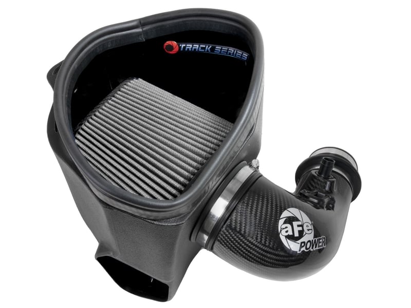 afe 19-22 bmw z4 30i 2.0l (t) track series carbon fiber cold air intake system w/ pro dry s filter 57-10026d