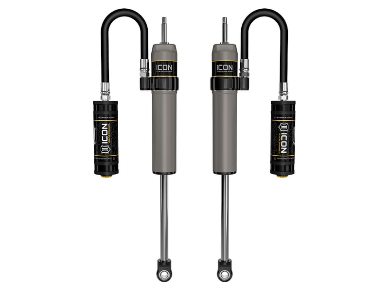 icon 1996-2002 toyota 4runner, 0-2" lift, rear, v.s. 2.5 aluminum series shock absorbers, remote reservoir, pair 57800p
