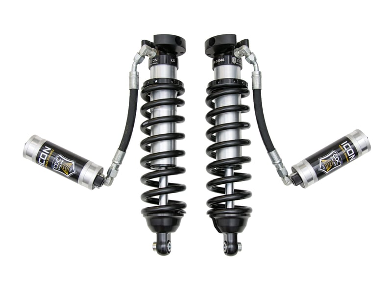 icon 1996-2004 toyota tacoma, 0-3" lift, front,v.s. 2.5 series coilover kit, remote reservoir w/ cdcv 58710c