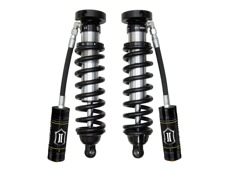icon 1996-2002 toyota 4runner, 0-3" lift, front, v.s. 2.5 series coilover kit, extended travel, remote reservoir 58716