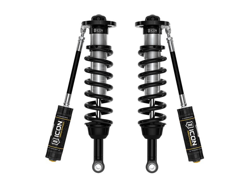 icon 2022-2025 toyota tundra 1.25-3.5" lift/2023-2025 sequoia 3-4.5" lift, front, v.s. 2.5 series coilover kit, remote reservoir, pair 58770