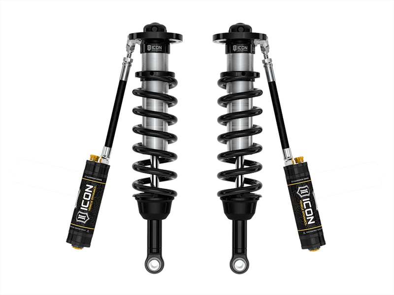 icon 2022-2025 toyota tundra 1.25-3.5" lift/2023-2025 sequoia 3-4.5" lift, front, v.s. 2.5 series coilover kit, remote reservoir w/ cdcv, pair 58770c