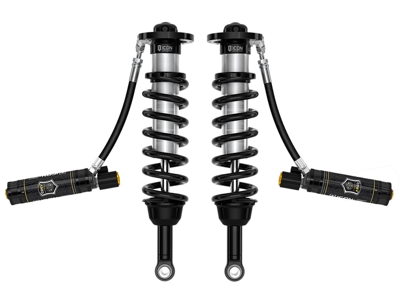 icon 2022-2025 toyota tundra 1.25-3.5" lift/2023-2025 sequoia 3-4.5" lift, front, v.s. 2.5 series coilover kit, remote reservoir w/ cdev, pair 58770e